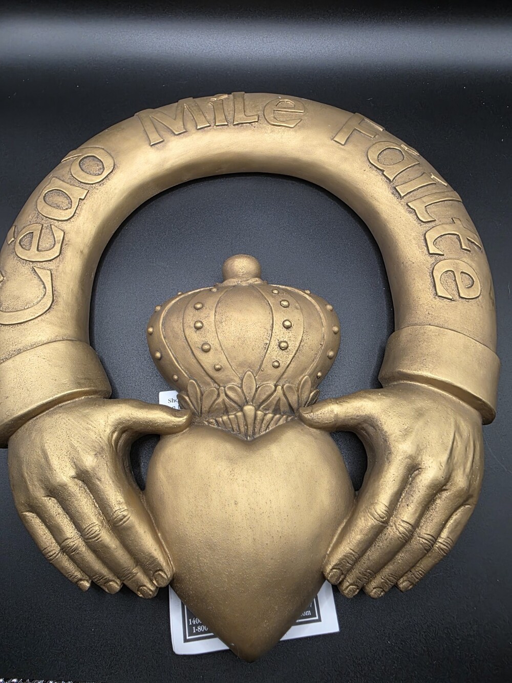 Cead Mile Failte One Hundred Thousand Welcomes Claddagh Plaque Gaelic Irish